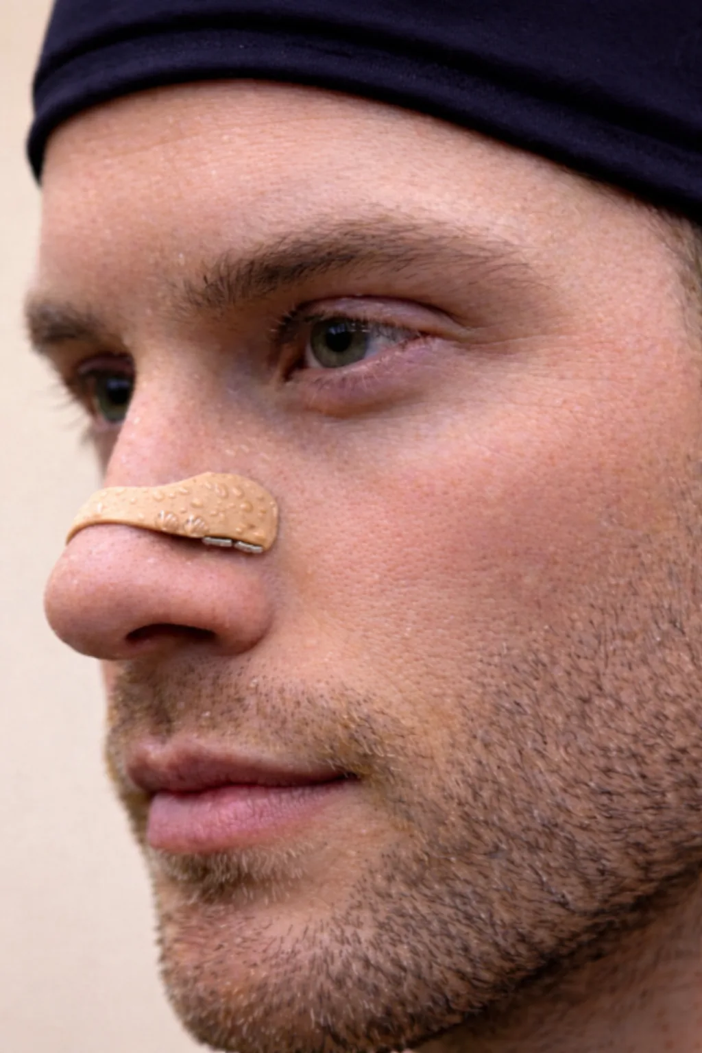 Close-up of the breathebetter magnetic bridge and adhesive tabs